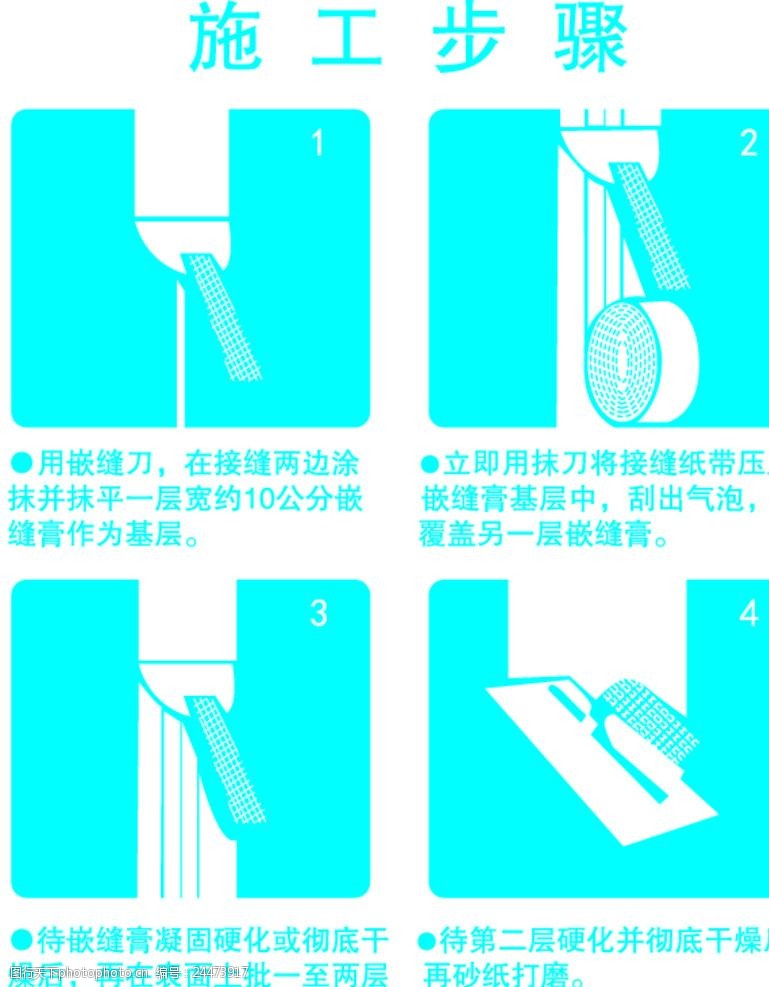 嵌縫膏與接縫紙帶使用說(shuō)明